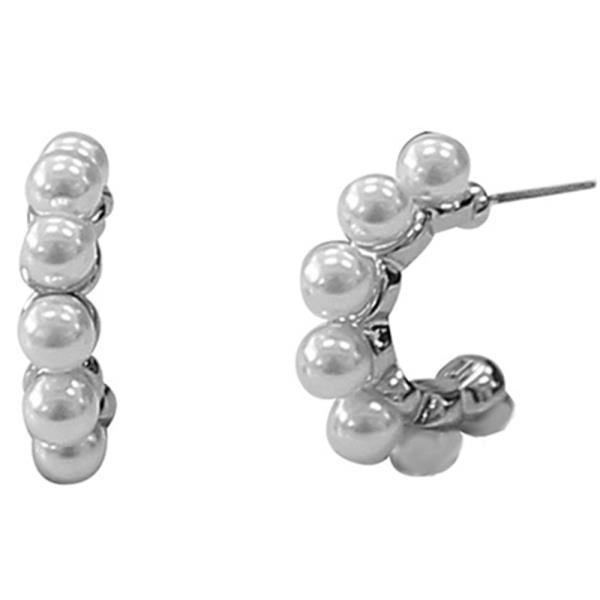 Dainty Pearl Hoop Earring