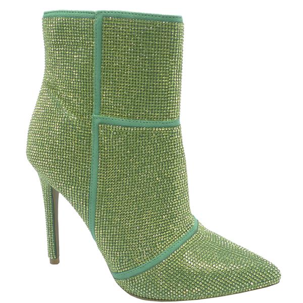 RHINESTONE CHIC POINTY HEEL BOOTIE 12 PAIRS