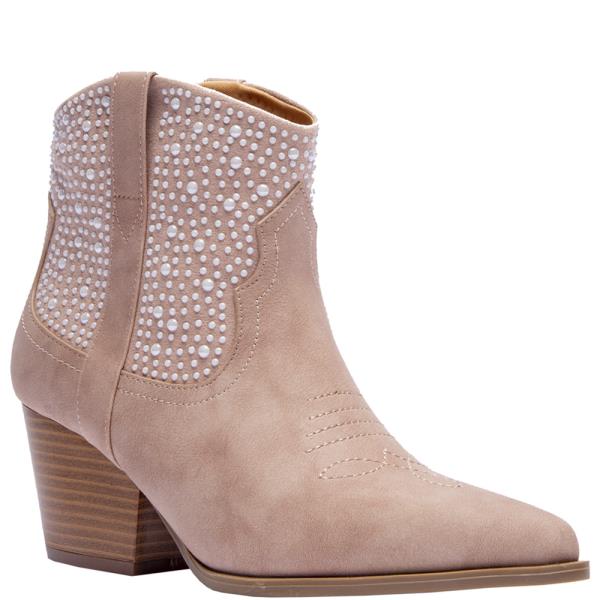 STUD COWGIRL HEEL ANKLE BOOTIE 12 PAIRS