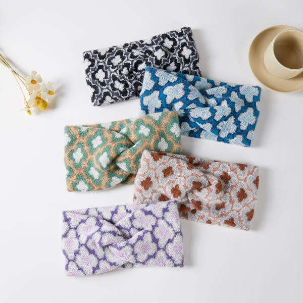 MULTI CLOVER PATTERN HEADBAND