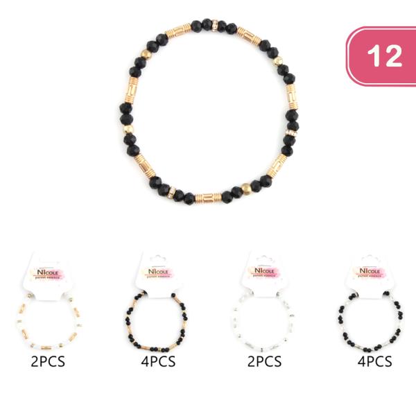Bead Stretchy Bracelet (12 Units)