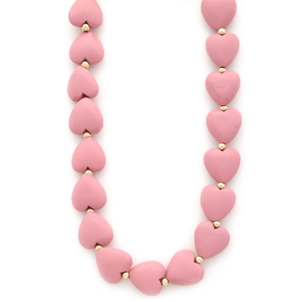 Smooth Texture Heart Necklace
