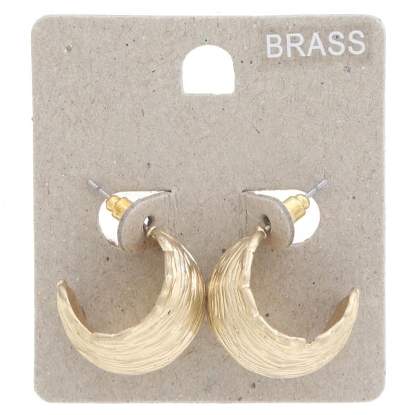 Lined Open Hoop Metal Earring