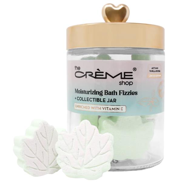 THE CREME SHOP MOISTURIZING BATH FIZZIES AND COLLECTIBLE JAR - AUTUMN VANILLA ROSE