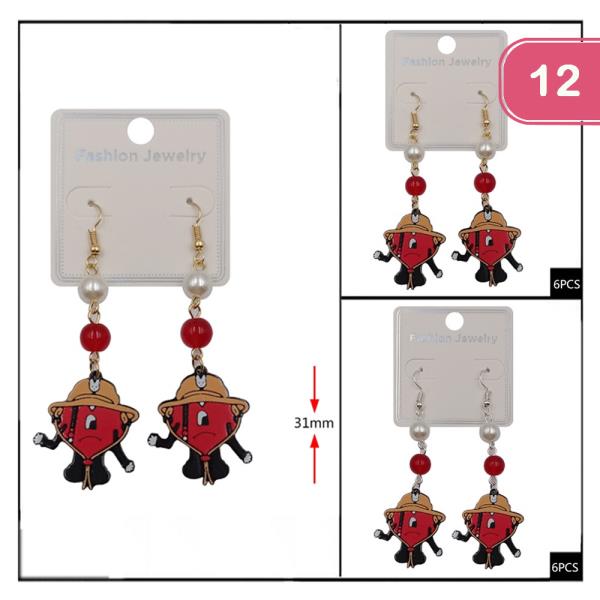 Heart Dangle Earring (12 Units)
