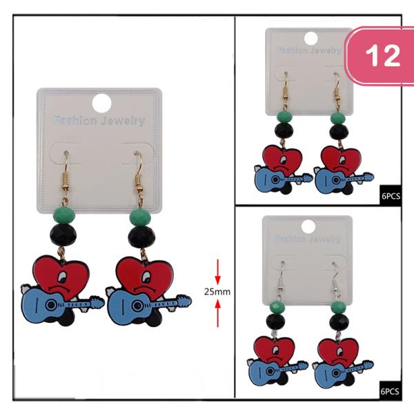 Heart Dangle Earring (12 Units)