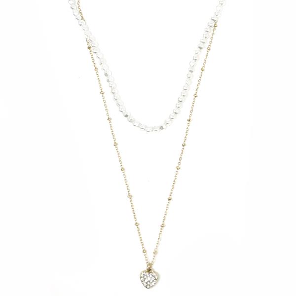 HEART CHARM LAYERED NECKLACE