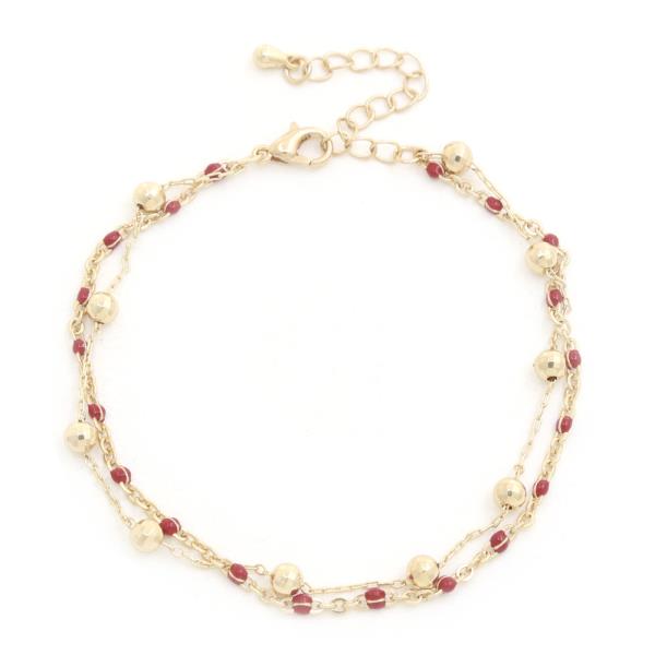 Ball Bead Layered Bracelet