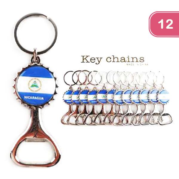 Nicaragua Bottle Opener Keychain (12 Units)