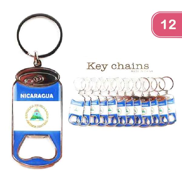 Nicaragua Bottle Opener Keychain (12 Units)