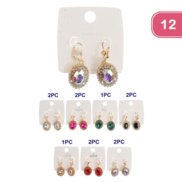Rhinestone Earring (12 Units)