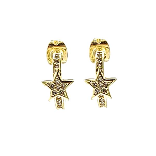 Cubic Zirconia Star Earring