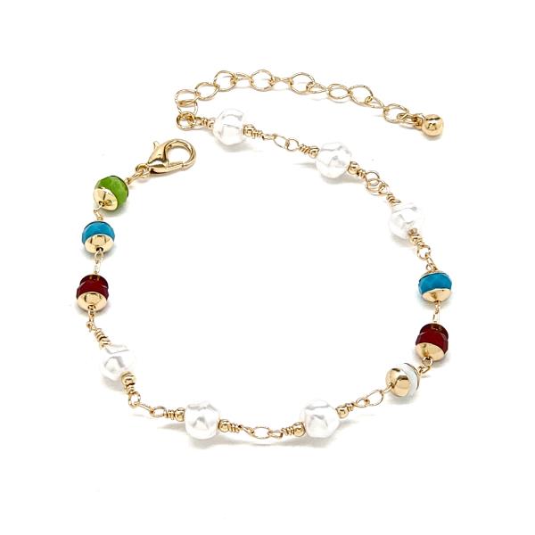 Pearl and Multi Bead Bracelet 1LINE