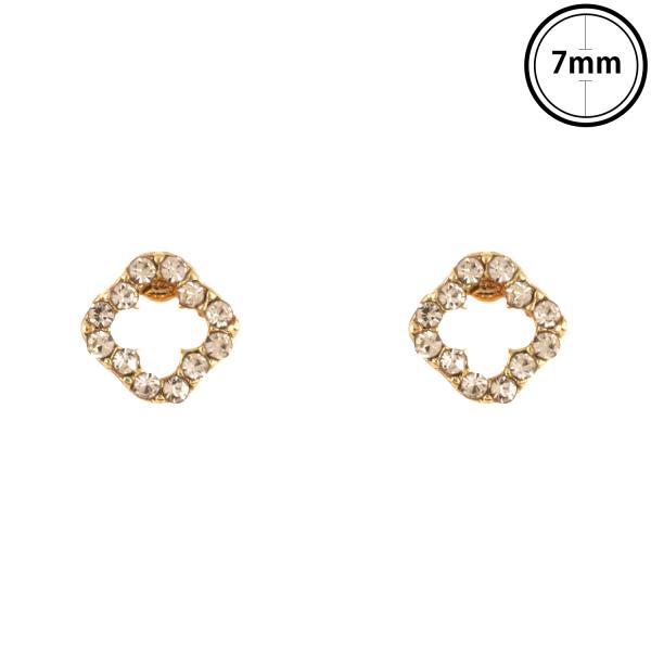 Rhinestone Post Flower Earring