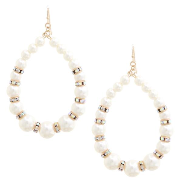 Pearl Bead Teardrop Dangle Earring