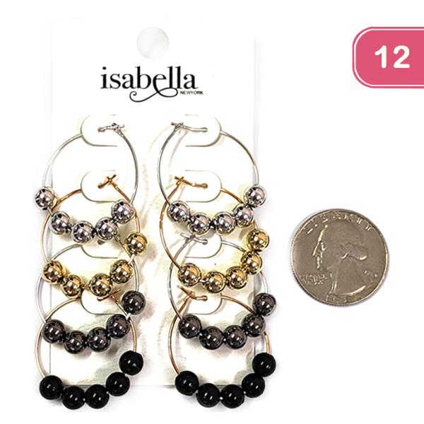 Bead Hoop Earring (12 Units)