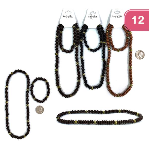 Wooden Bead Choker (12 Units)