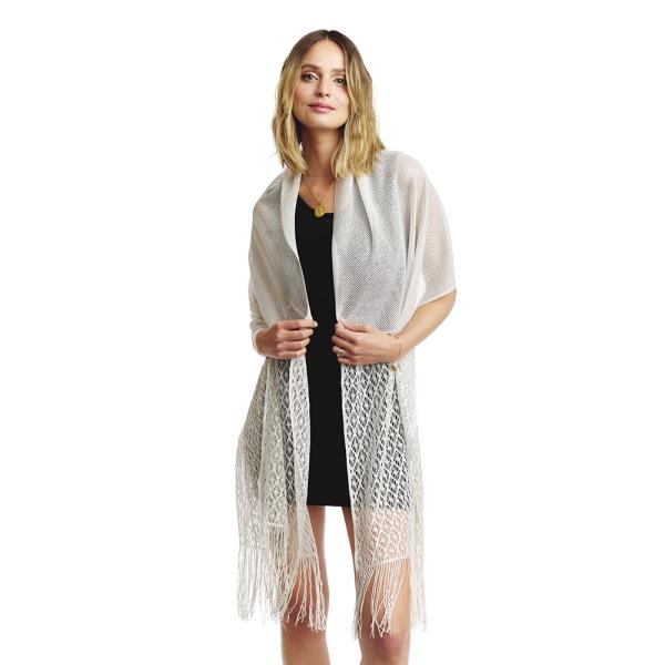 Mesh Long Tassel Cover Up Kimono