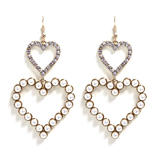Double Heart Dangle Earring