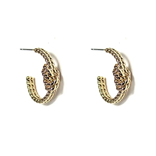 Metal Rope Knot Hoop Earring