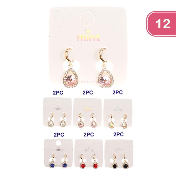 Rhinestone Earring (12 Units)