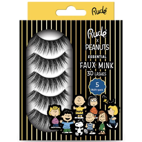 RUDE COSMETICS Faux Mink 3D Lashes 5 Multi Pack