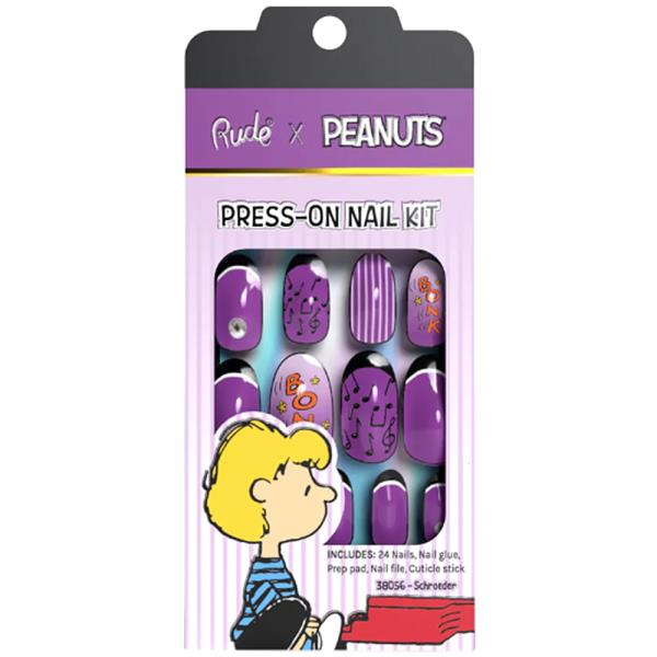 RUDE COSMETICS Peanuts Press On Nails Schroeder
