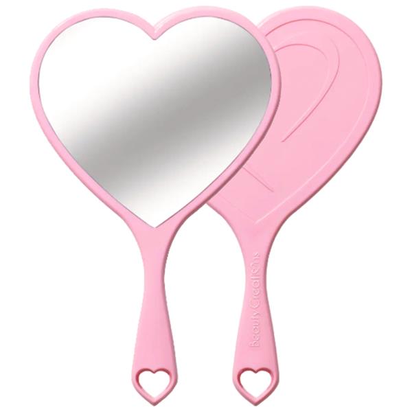 BEAUTY CREATIONS HANDHELD MIRROR HEART SHAPE