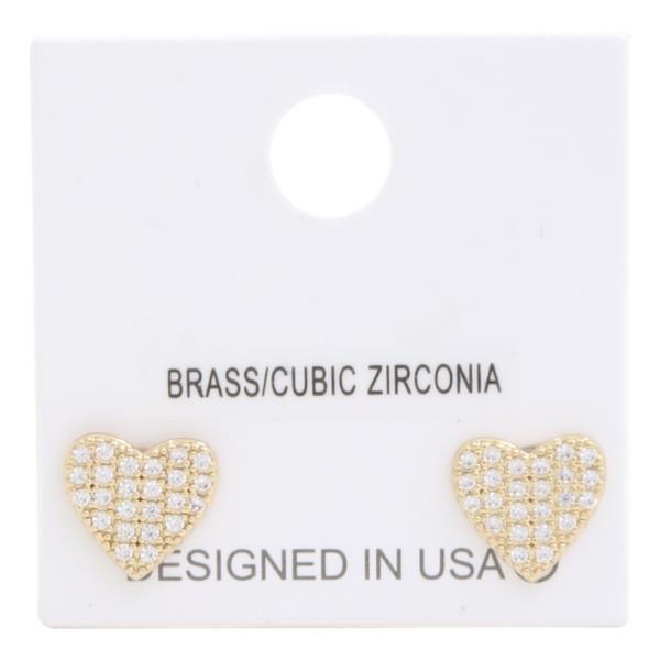 Heart Crystal Post Earring