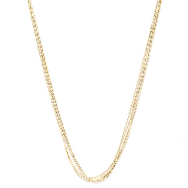 Multi Layered Metal Chain Necklace