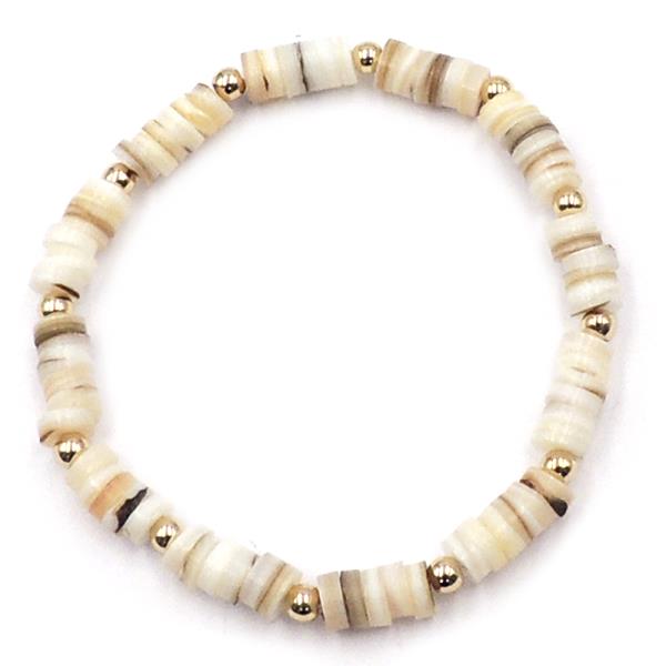 Flat Bead Stretch Bracelet