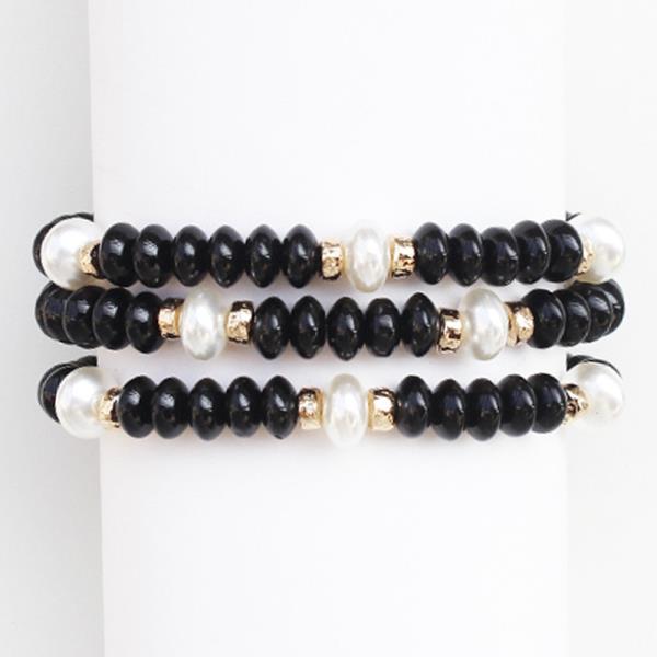 Pearl Bead Multi Bracelet Set