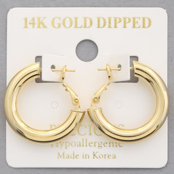 14K Gold Dipped Pipe Hypoallergenic Earring