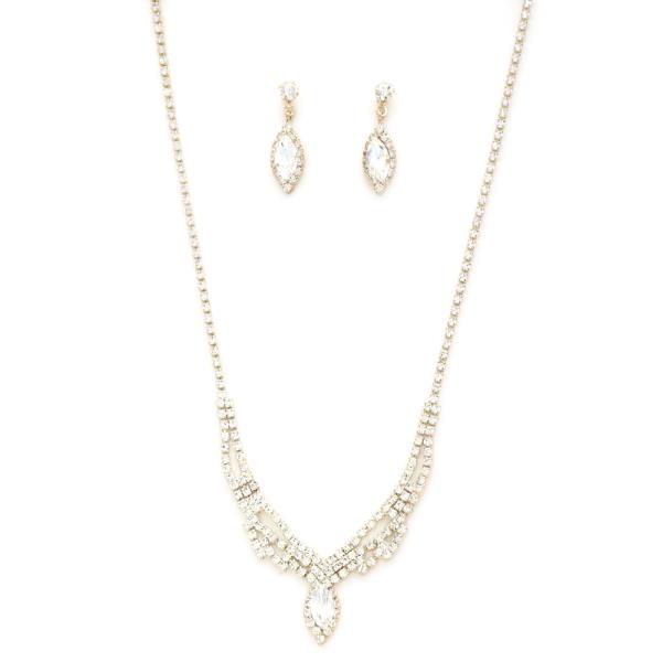 Marquise Rhinestone Necklace