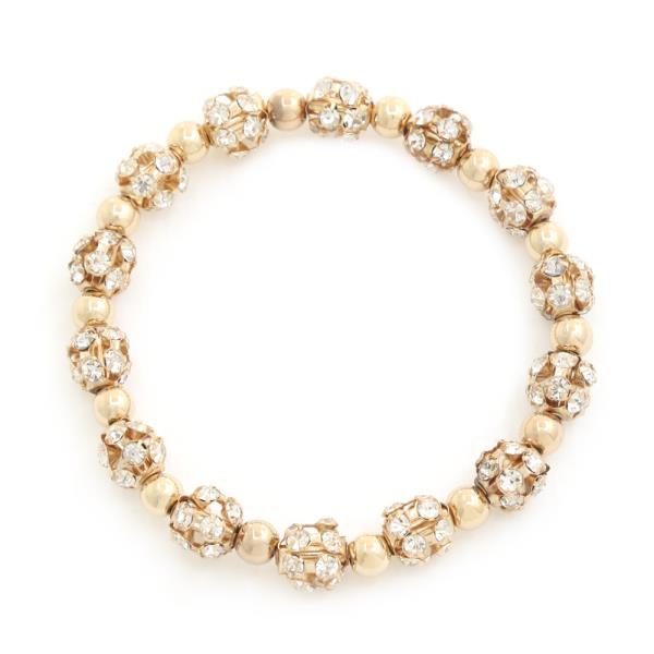 Rhinestone Bead Bracelet