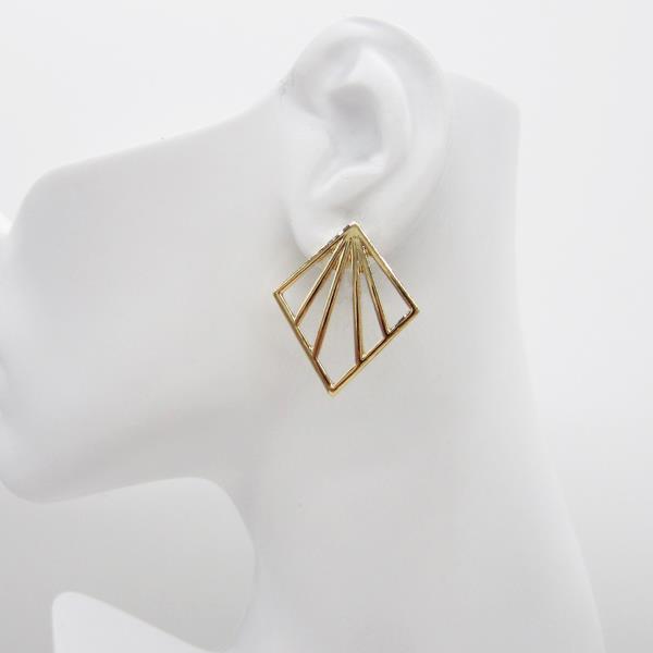 Metal Rhombus Stud Earring