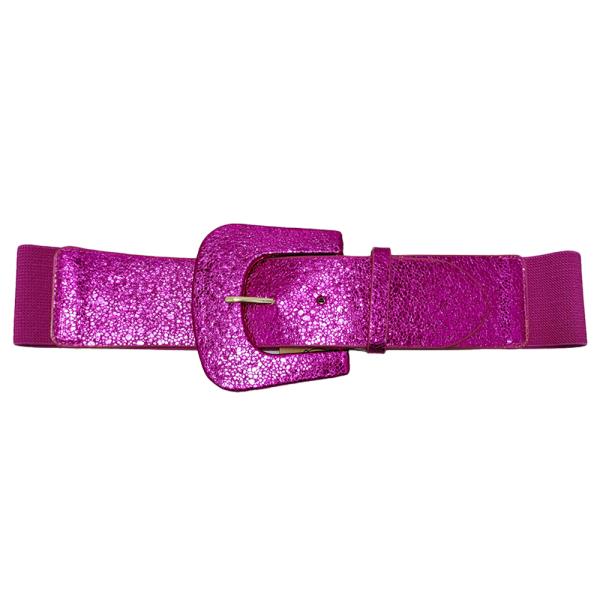 METALLIC COLOR WIDE ELASTIC BELT