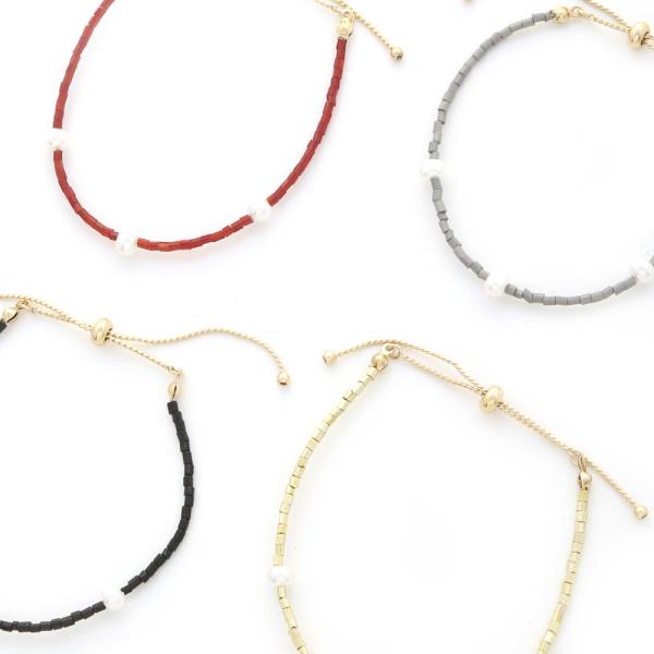 Pearl Beaded Slide Bracelet