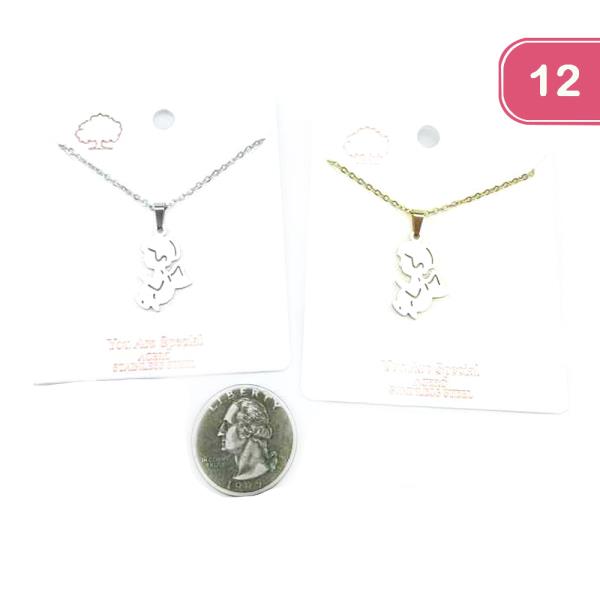 Angel Pendant Necklace (12 Units)