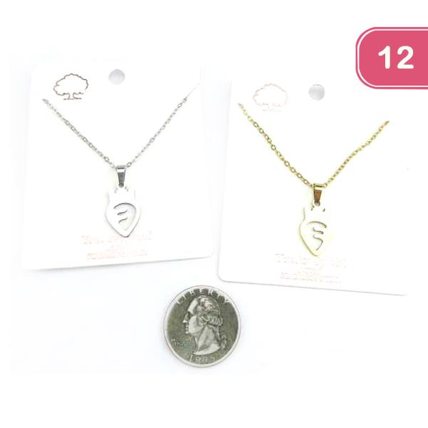 Carrot Stainless Steel Necklace (12 Units)