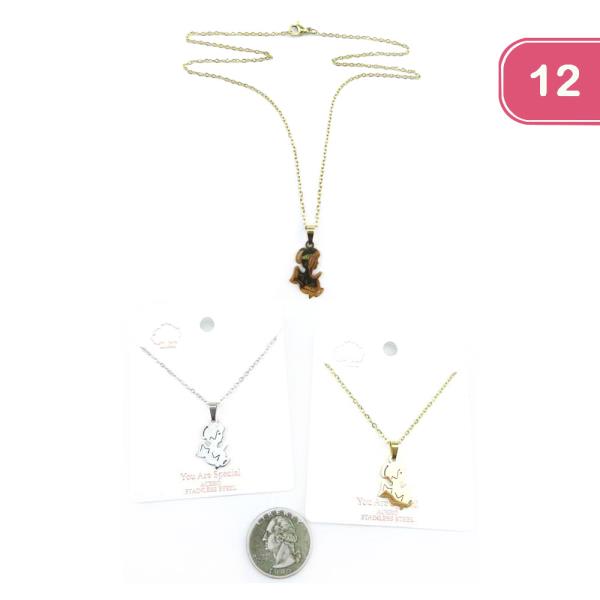 Praying Angel Stainless Steel Necklace (12 Units)