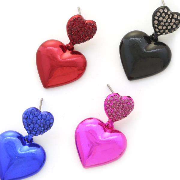 Double Heart Dangle Earring