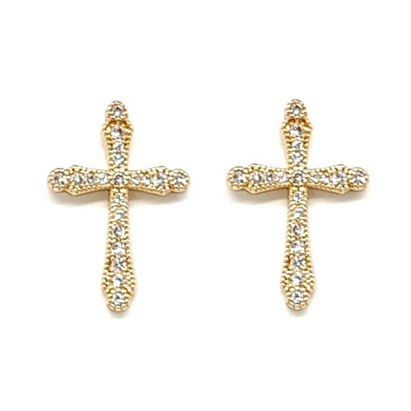 Cross Rhinestone Earring