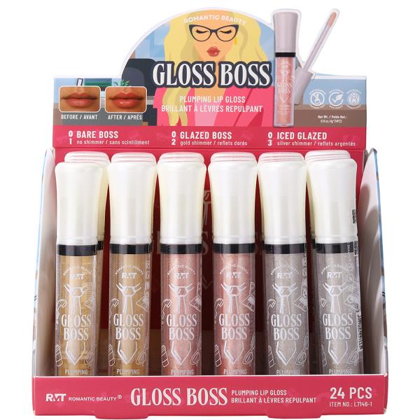 Romantic Beauty Gloss Boss Plumping Lip Gloss (24 Units)