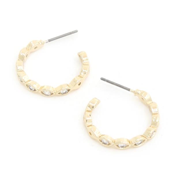 Marquise Link Open Circle Earring