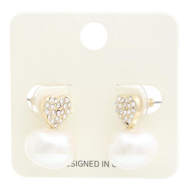 Heart Pearl Bead Earring