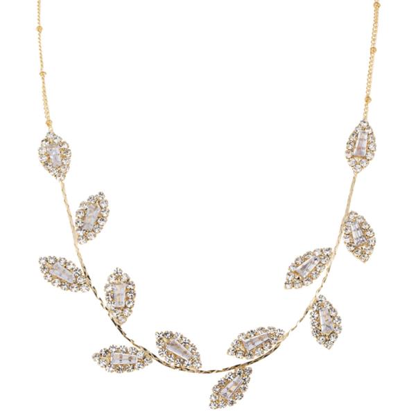 Leaves CZ Necklace