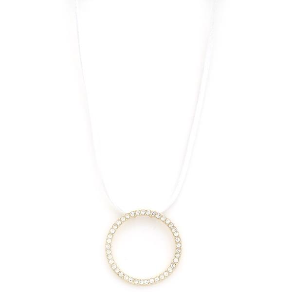 Round Crystal Pendant Necklace