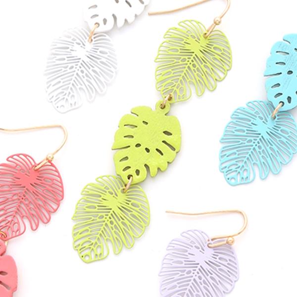Triple Leaf Drop Earring
