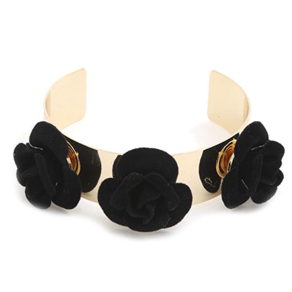 SDJ Flower Metal Cuff Bracelet